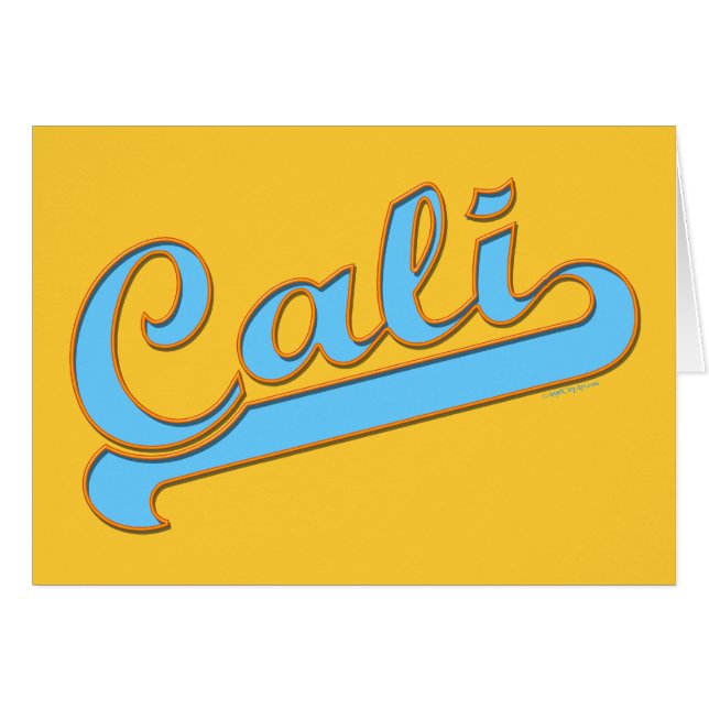 Logo Cali California Surfer en bleu (Devant horizontal)