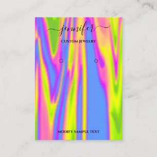 Logo Carte bijoux artisanale Holographique moderne