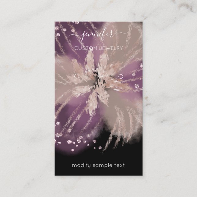 Logo Carte bijoux personnalisée Médias sociaux Flo (Devant)