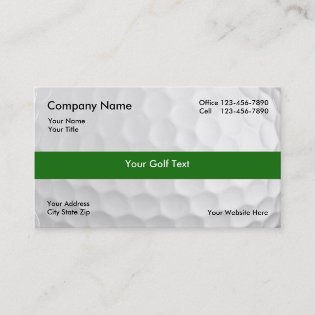 Logo Carte de visite de golf Retour (Devant)