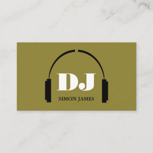 Logo casque, DJ Carte de visite professionnel