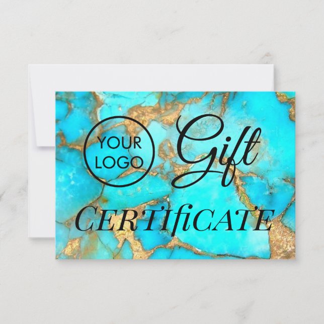 logo certificat cadeau turquoise (Devant)