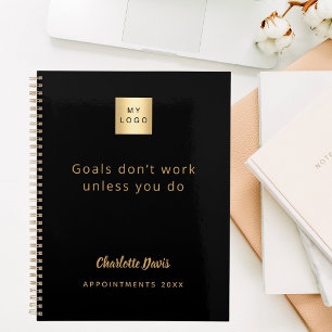 Logo citation motivationnelle or noir entreprise 2