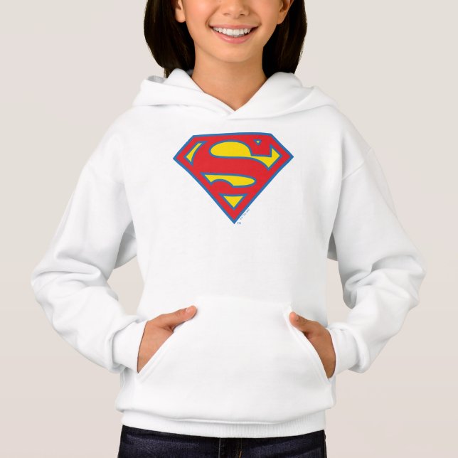 Logo classique Supergirl avec fond bleu (Devant)