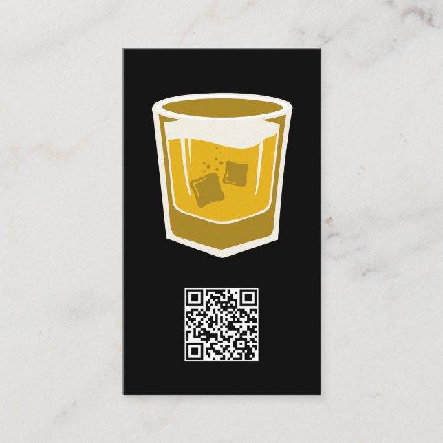 Logo Cocktail Drink / Carte de visite de code barr (Devant)