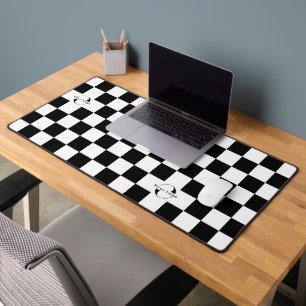 Logo commercial blanc et noir Chèques de marque de