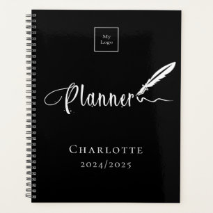 Logo commercial de typographie blanche noire 2026