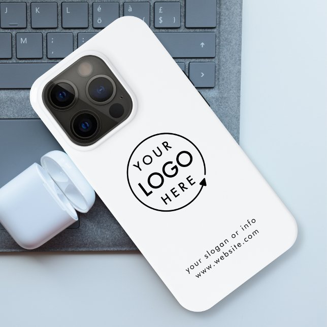 Logo | coque iphone simple minimaliste (Professional branded iPhone cases for small business gifting, company mobiles & promotional swag.)