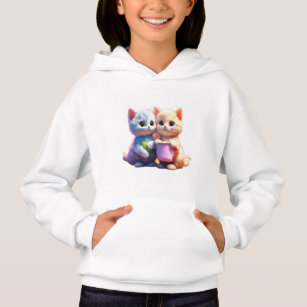 Logo Cute Cat enfants Pullover sweat - shirt à cap