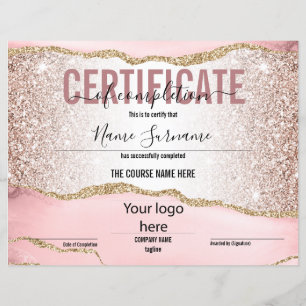 Logo d'achèvement du cours de certificat d'achèvem