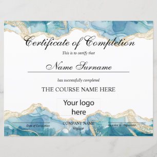Logo d'achèvement du cours de certificat d'achèvem