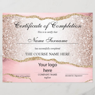 Logo d'achèvement du cours de certificat d'achèvem