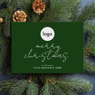 Logo d'affaires Joyeux Noël Carte de vacances
