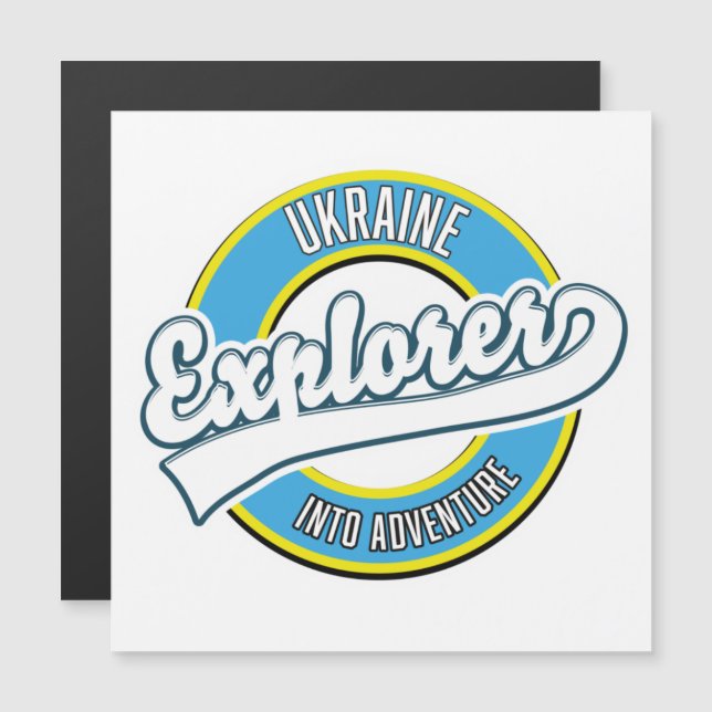 Logo d'aventurier explorant l'Ukraine. (Devant / Derrière)