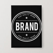 Logo de badge circulaire noir et blanc