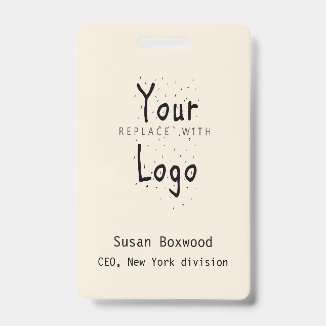 Logo de badge professionnel avec texte personnalis (Avant)