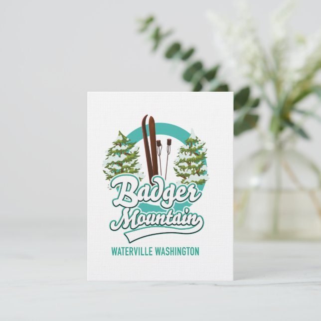 logo de Badger Mountain Waterville Washington Ski (Debout devant)