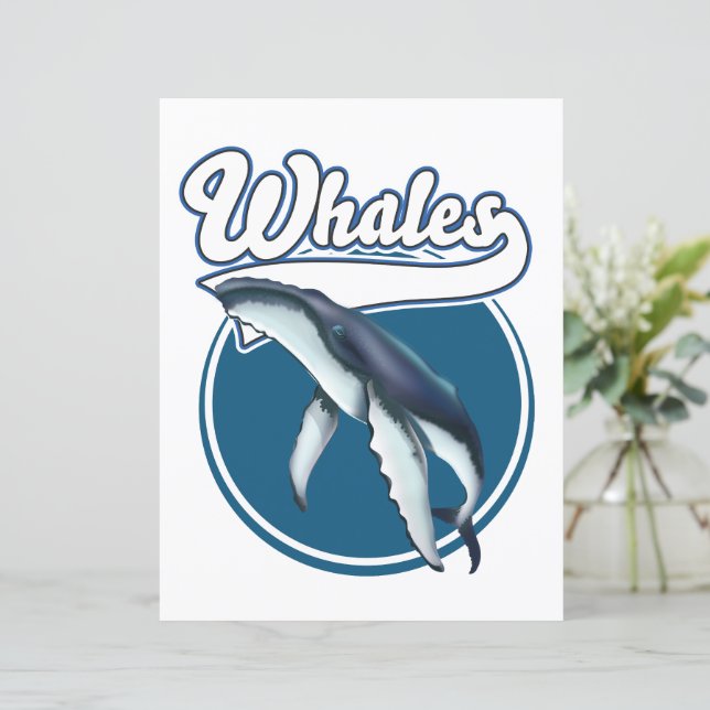 logo de baleine dessiné (Debout devant)