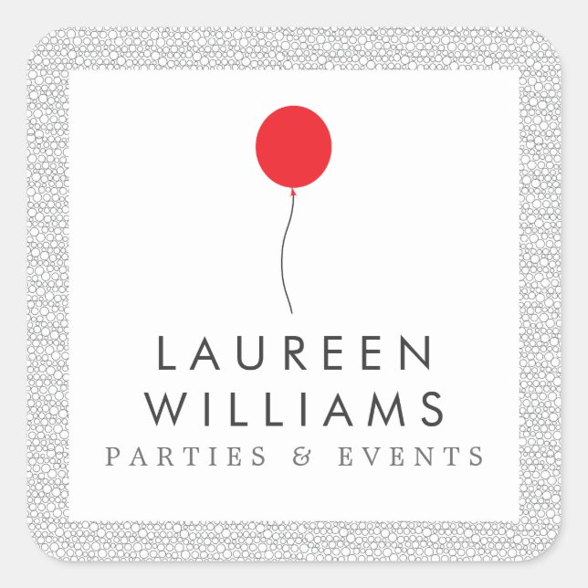 Logo de ballon rouge Stickers personnalisés (Devant)