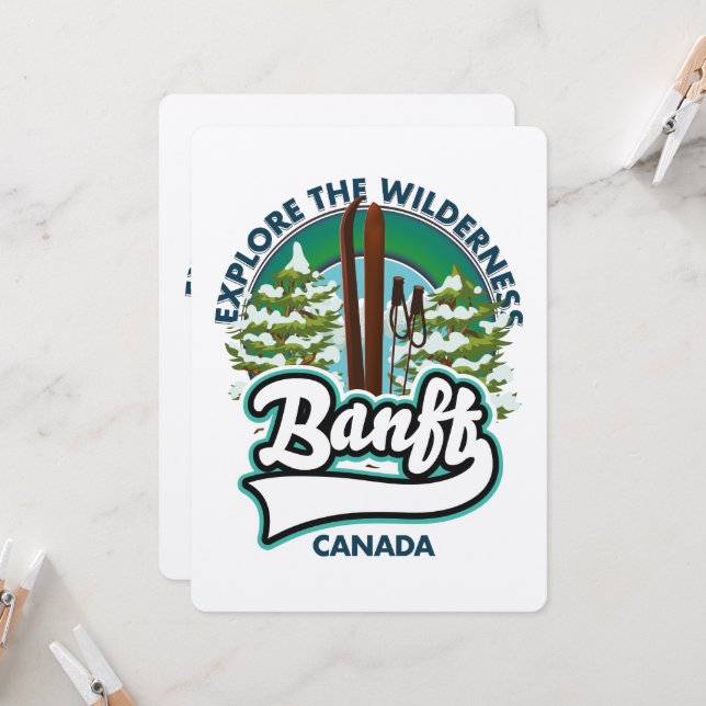 logo de Banff Canada pour skier (Devant/Arrière en situation)