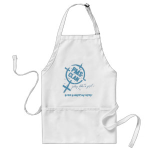 Logo de bleu de tablier de PMS