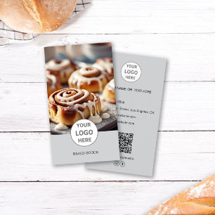 Logo de boulangerie Photo QR Code Carte de visite