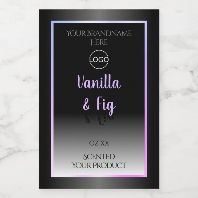 Logo de cadre lumineux Étiquette noir et blanc (Étiquettes simples)