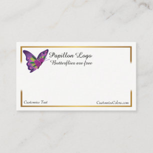 Logo de carte de visite de papillon
