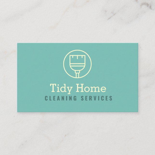 Logo de chambre Service de nettoyage moderne Carte (Devant)