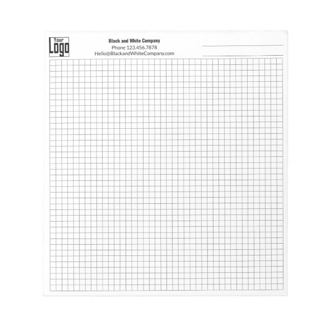 Logo de commerçant Nom Note Grise Bloc-notes Graph (Devant)
