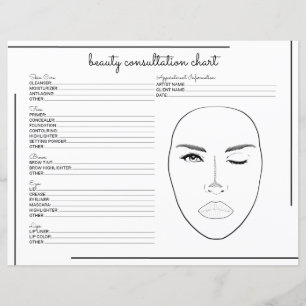 Logo de consultation de beauté avec écriture à bor