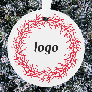 Logo de couronne rouge et blanc