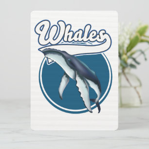 logo de dessin animé de baleine