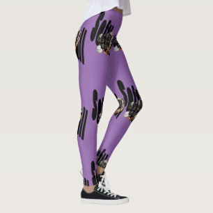 Logo de gants de softball, dames Leggings violets