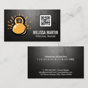 Logo de Kettle Bell   Carte de visite de code QR