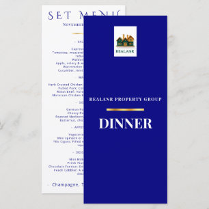 Logo de la carte de menu du dîner d'entreprise Élé