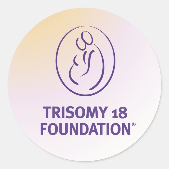 Logo de la Fondation Trisomy 18 - Sticker rond (Devant)