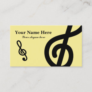Logo de la note de musique carte de visite pour en