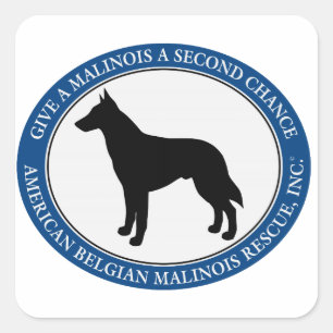 Logo de la Secourt malinois, Autocollant Carré