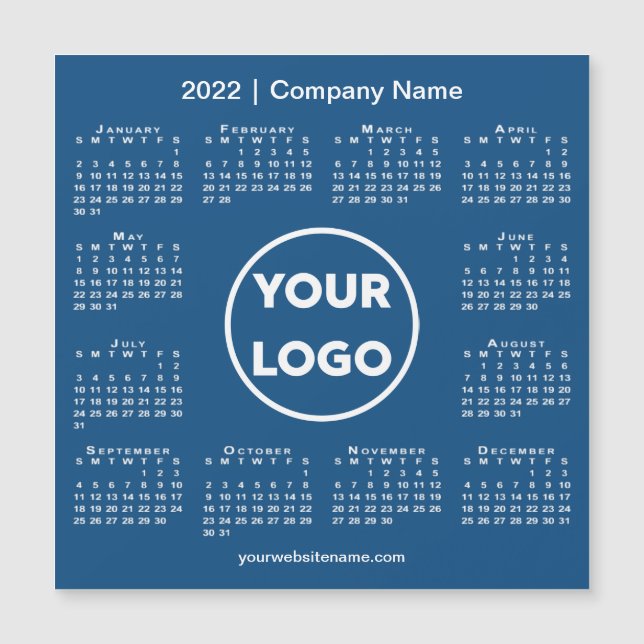 Logo de la société Calendrier 2022 sur Blue Magnet (Devant)