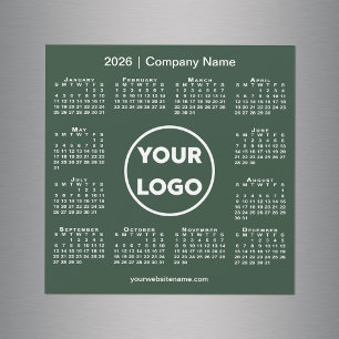 Logo de la société de calendrier 2026 sur un aiman