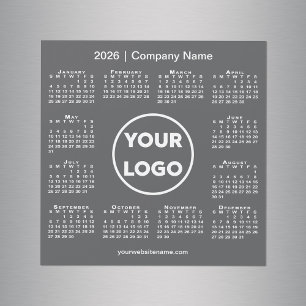 Logo de la société de calendrier moderne 2026 Magn