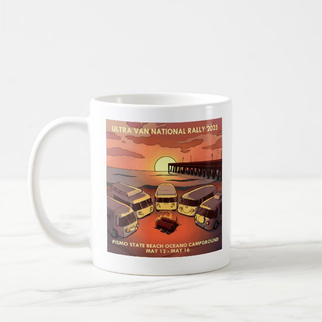 Logo de la tasse à café du Rallye national 2025 (Gauche)