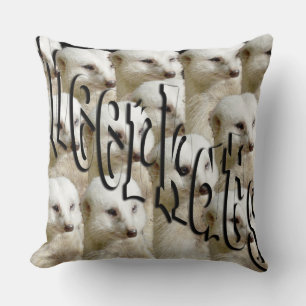 Logo De L'Armée De Meerkat Blanche, Gros Coussin À