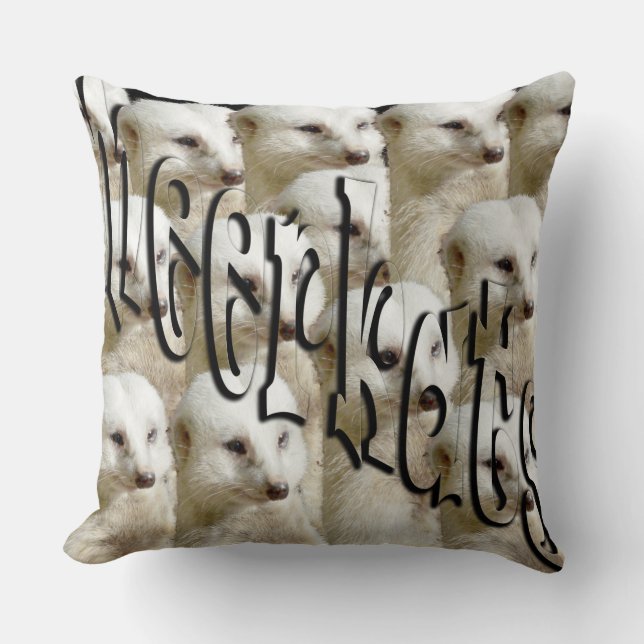 Logo De L'Armée De Meerkat Blanche, Gros Coussin À (Recto)