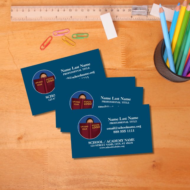 Logo de l'école personnalisée | Carte de visite pr (Créateur téléchargé)
