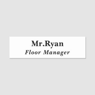Logo de l'employé personnalisé, étiquette de nom