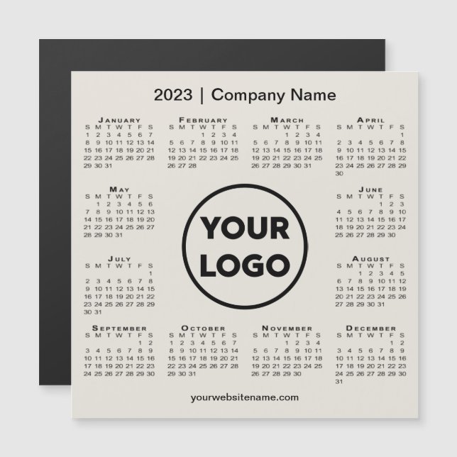 Logo de l'entreprise Calendrier 2023 moderne sur a (Devant / Derrière)