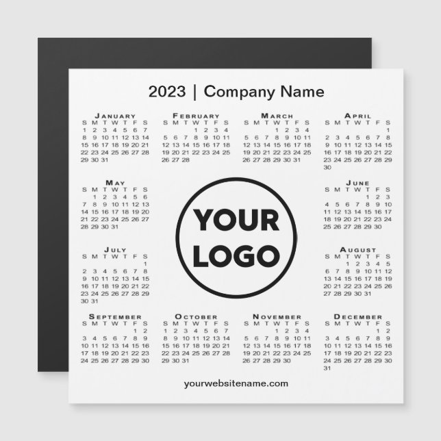 Logo de l'entreprise Calendrier 2023 moderne sur M (Devant / Derrière)