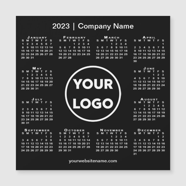 Logo de l'entreprise Calendrier 2023 sur Black Mag (Devant)